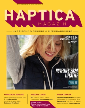 hacover - HAPTICA® „The magazine for the successful use of haptic advertising“.