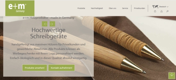 eundm - e+m Holzprodukte: Neuer Online-Shop