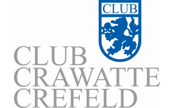 Logo auf weiß CCC mit Wortmarke - Club Crawatte sponsert Charity-Event