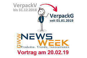 Grafik NEWSWEEK Haendlertag Vortrag VerpackG - GWW-Newsweek: Fachbesuchertag mit Vortragsprogramm