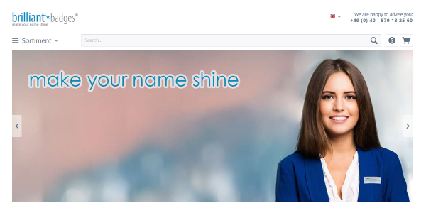 brilliantbadges screen - brilliant badges®: Neuer Webshop