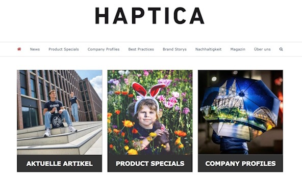 Website haptica.info Screenshot horizontal schmal - Relaunch: Aus 2 mach 1