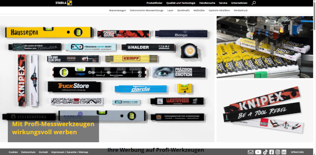 stabila webseite textbild - Stabila pr&auml;sentiert neuen Webauftritt