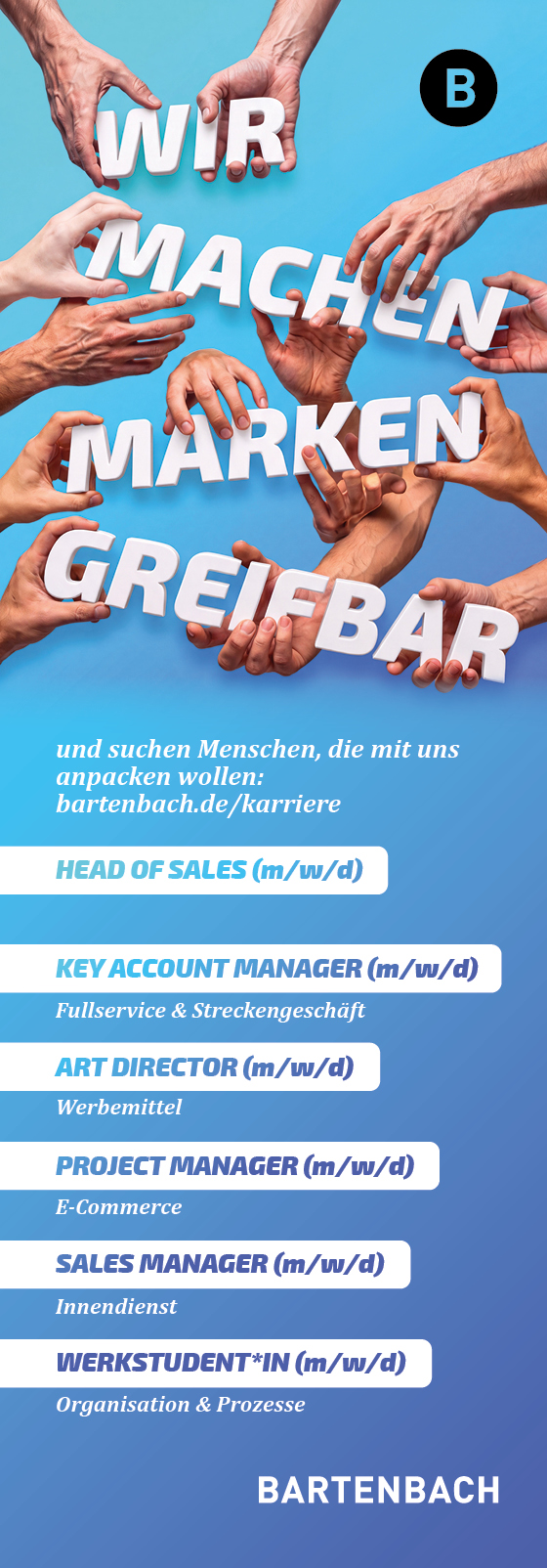BARTENBACH stellenanzeige 2026 - Jobs &amp; Karriere bei Bartenbach
