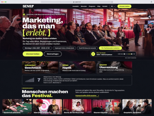 Sens7 webseite bild - Sens7 mit neuem digitalen Auftritt