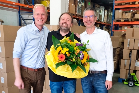 WER GmbH 15jähriges Mitarbeiterjubiläum Werbeartikel Nachrichten